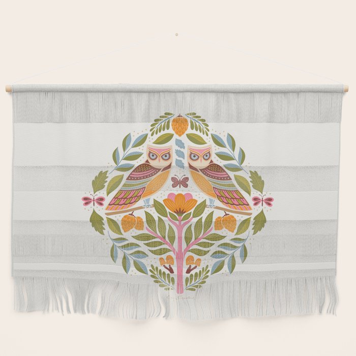 Woodland Owls - Multi-colored Wall Hanging Gallery Image 1