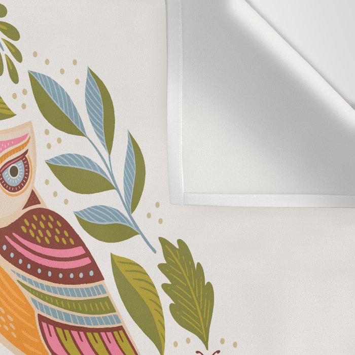 Woodland Owls - Multi-colored Wall Tapestry Gallery Image 3