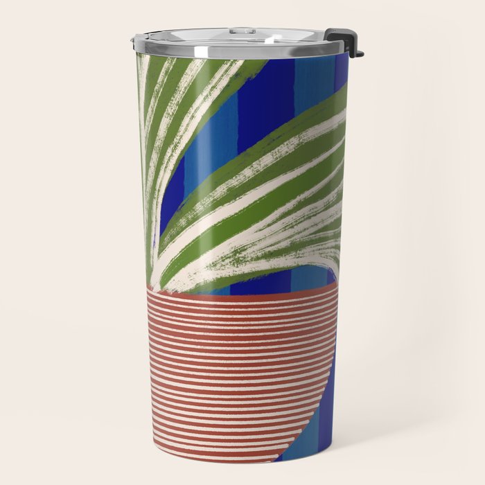 Contemporary Flower Design Travel Mug Gallery Image 2