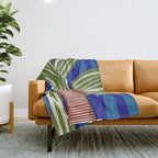 Contemporary Flower Design Throw Blanket Gallery Image 1