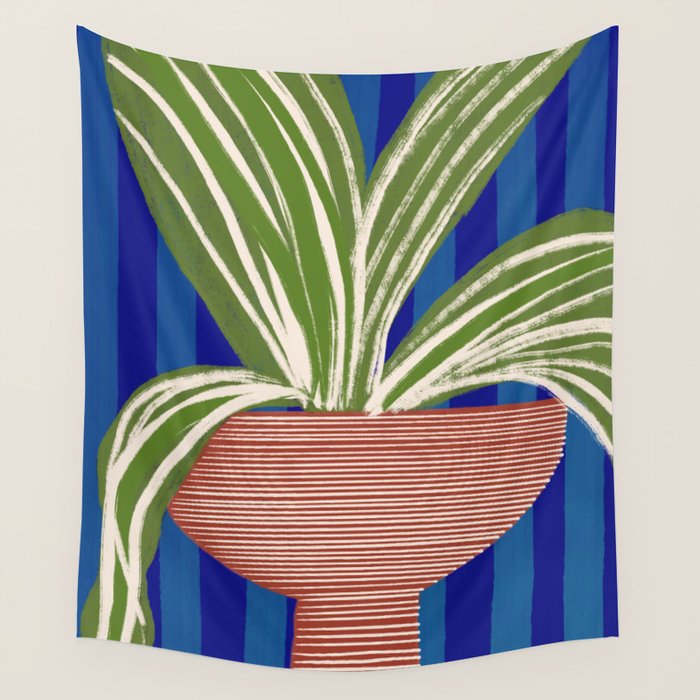 Contemporary Flower Design Wall Tapestry Gallery Image 1