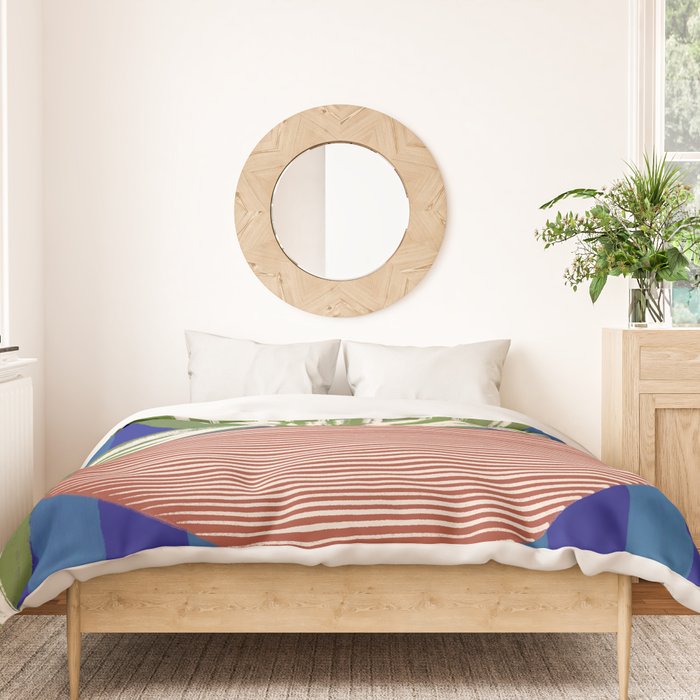 Contemporary Flower Design Duvet Cover Gallery Image 3