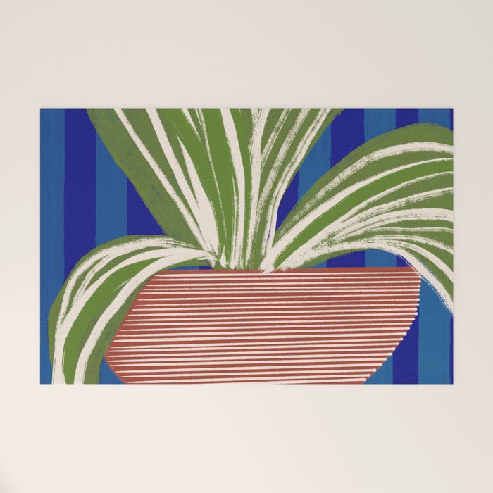 Contemporary Flower Design Welcome Mat Gallery Image 1