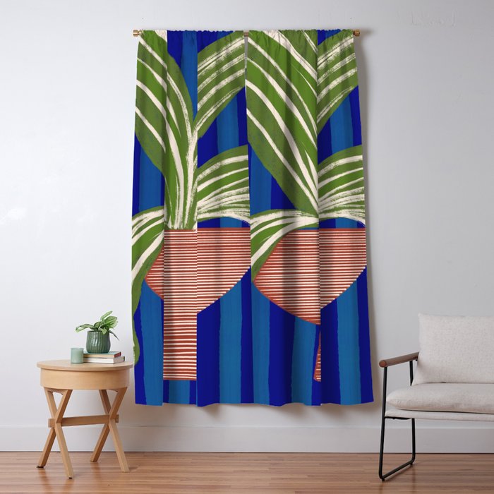 Contemporary Flower Design Window Curtain Gallery Image 1