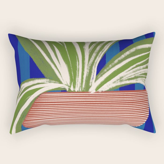 Contemporary Flower Design Rectangular Pillow Gallery Image 2