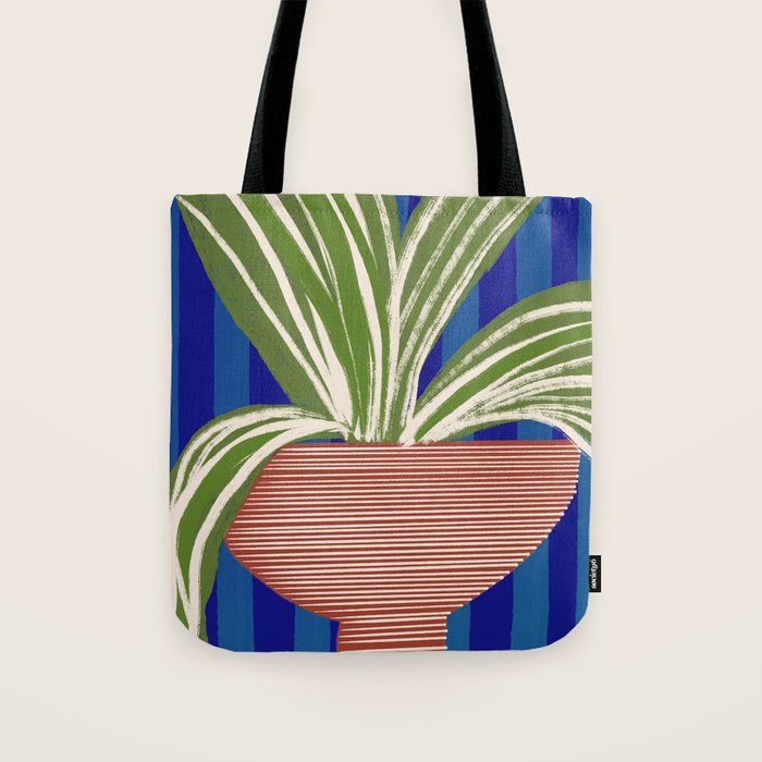 Contemporary Flower Design Tote Bag Gallery Image 1