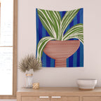 Contemporary Flower Design Wall Tapestry Gallery Image 2