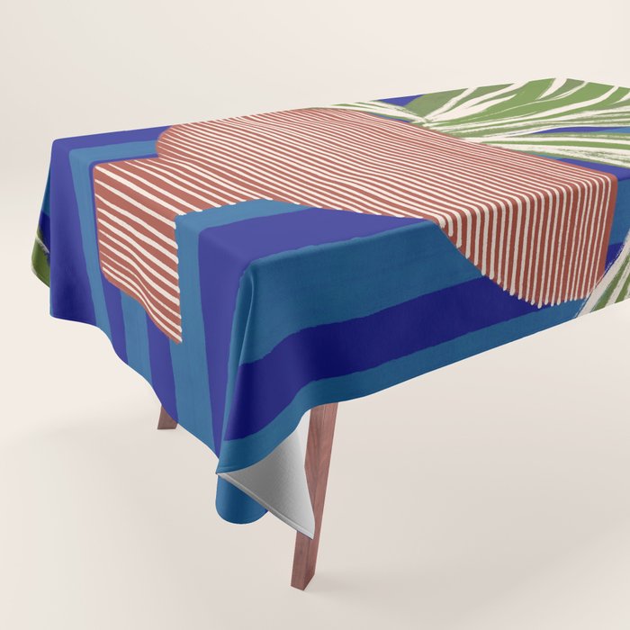 Contemporary Flower Design Tablecloth Gallery Image 1