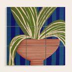 Contemporary Flower Design Wood Wall Art Gallery Image 1