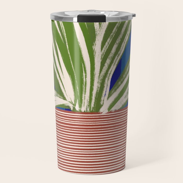Contemporary Flower Design Travel Mug Gallery Image 1