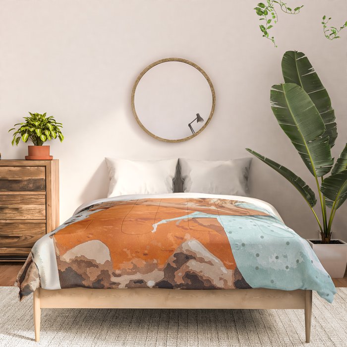 Pet Bound | Dalmatian Dog Lover Friendship Companion | Modern Bohemian Woman Puppy Animals Love Comforter Gallery Image 3