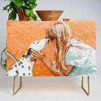 Pet Bound | Dalmatian Dog Lover Friendship Companion | Modern Bohemian Woman Puppy Animals Love Credenza Gallery Image 1