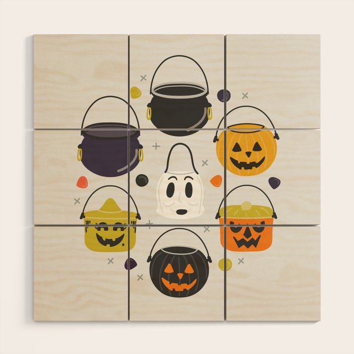 Halloween Candy Buckets Wood Wall Art Gallery Image 1