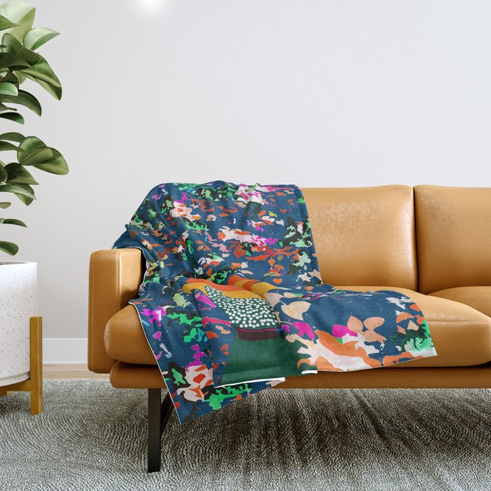 Lost in the meadows of our memories, it took me time to realise the seasons had changed again Throw Blanket Gallery Image 1