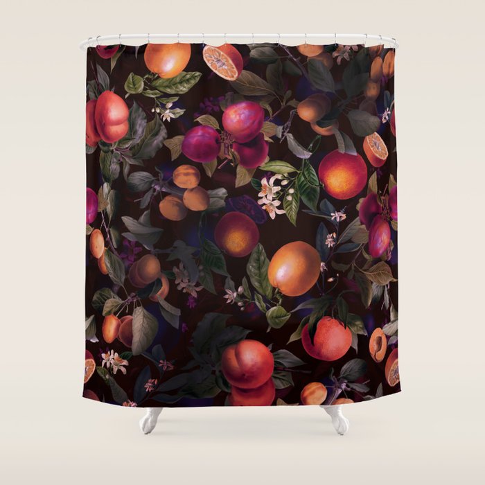 Vintage Fruit Pattern XXIV Shower Curtain Gallery Image 1
