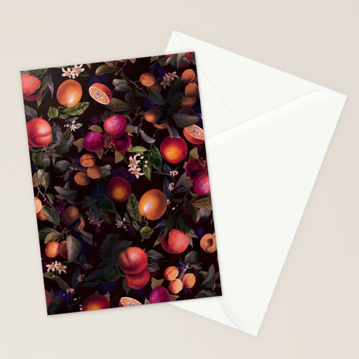 Vintage Fruit Pattern XXIV Stationery Card Gallery Image 2