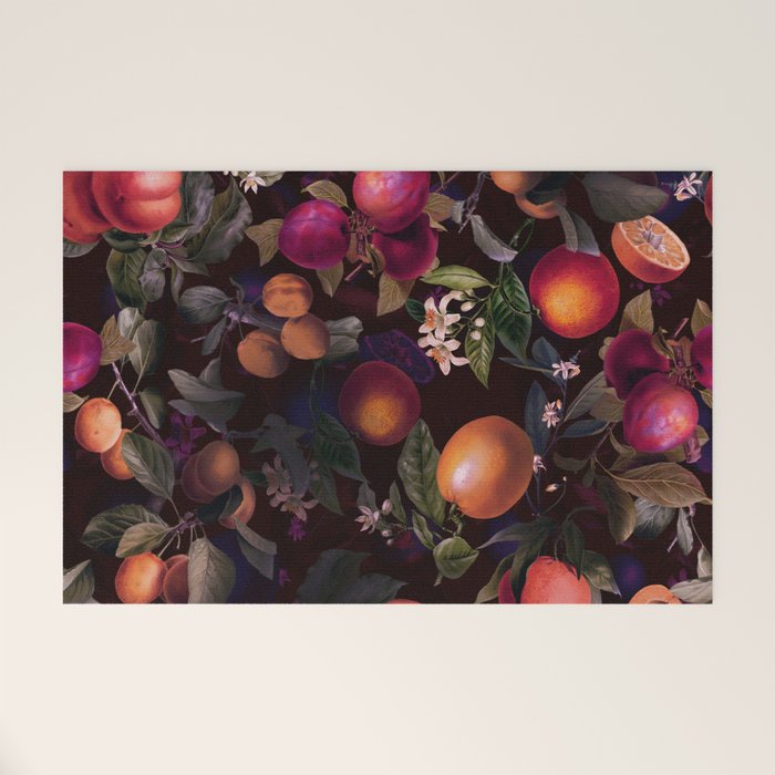 Vintage Fruit Pattern XXIV Welcome Mat Gallery Image 1