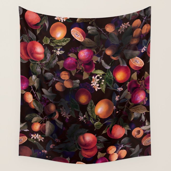 Vintage Fruit Pattern XXIV Wall Tapestry Gallery Image 1