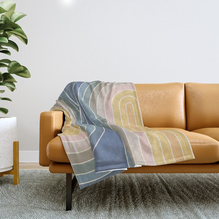 Gradient Curvature IV Throw Blanket Gallery Image 1