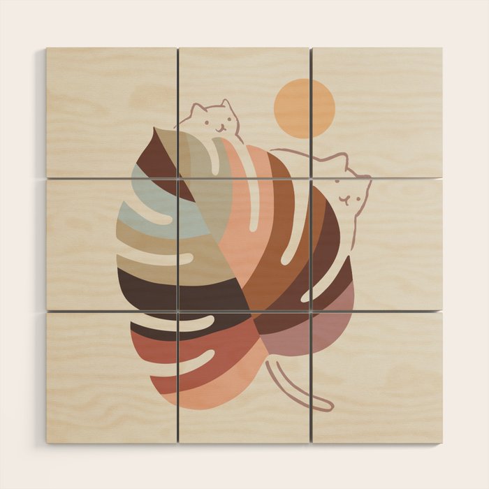 Cat Landscape 76 Wood Wall Art Gallery Image 1