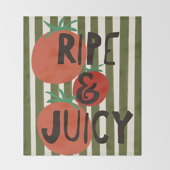 Retro Kitchen Print - Ripe and Juicy Throw Blanket Gallery Image 2