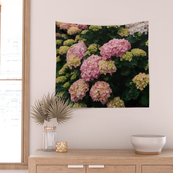 Hydrangeas Wall Tapestry Gallery Image 2