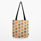 Holiday Mosaic Stars Retro-Inspired Festive Design Tote Bag Gallery Image 2