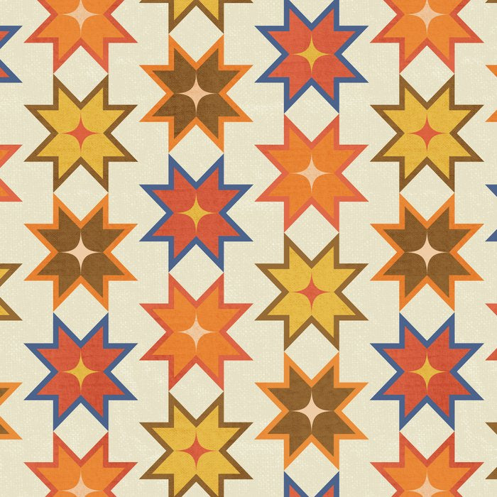 Holiday Mosaic Stars Retro-Inspired Festive Design Coffee Mug Gallery Image 2