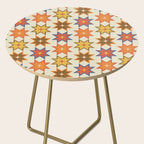 Holiday Mosaic Stars Retro-Inspired Festive Design Side Table Gallery Image 2