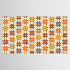 Holiday Mosaic Stars Retro-Inspired Festive Design Tablecloth Gallery Image 2