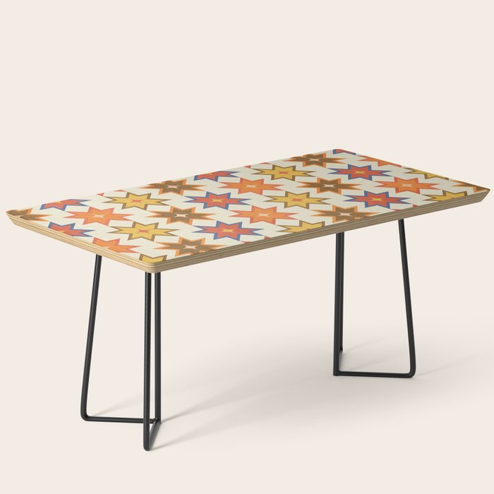 Holiday Mosaic Stars Retro-Inspired Festive Design Coffee Table Gallery Image 1