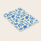 Abstract blue organic shape art pattern Notebook Gallery Image 3