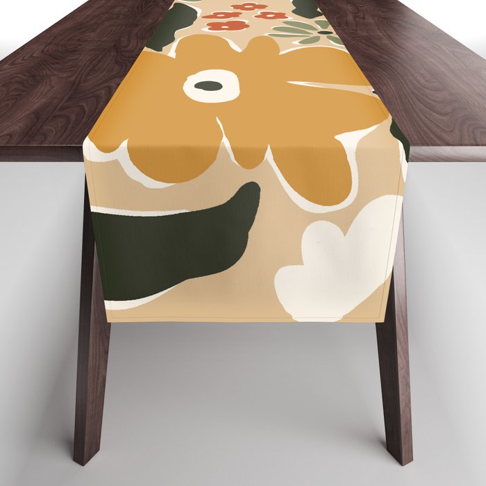 mini mia retro flower  Table Runner Gallery Image 1