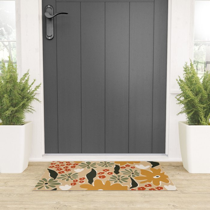 mini mia retro flower  Welcome Mat Gallery Image 3