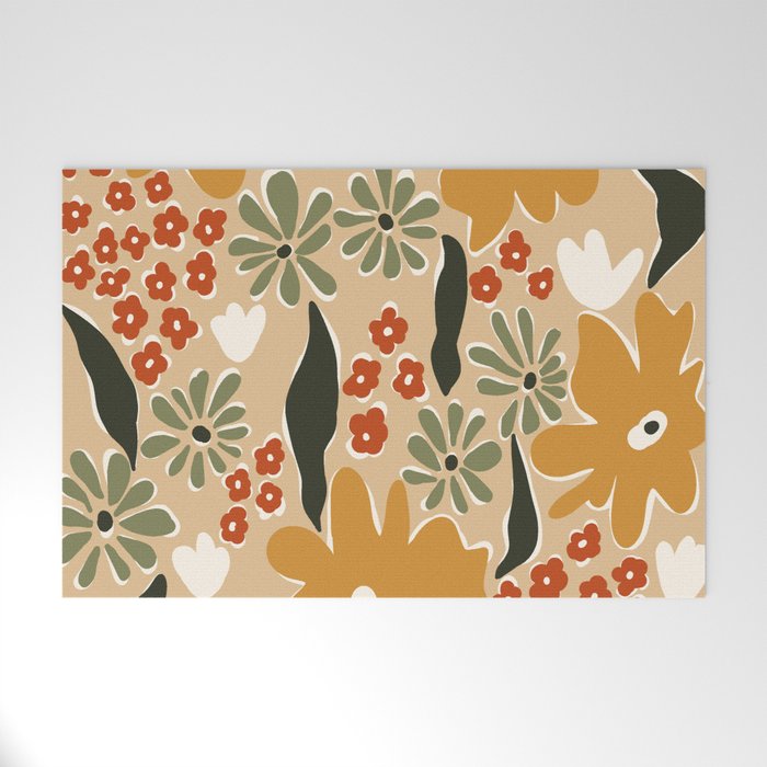 mini mia retro flower  Welcome Mat Gallery Image 1