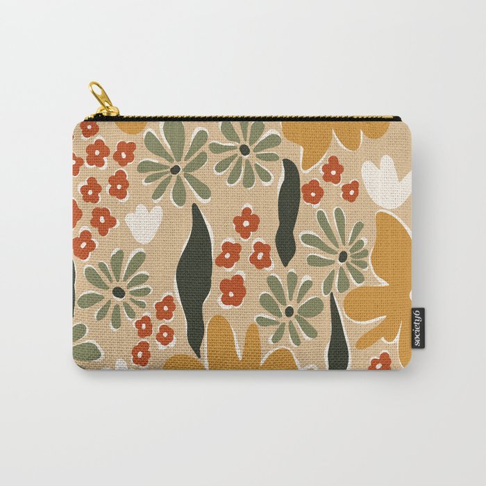 mini mia retro flower  Carry All Pouch Gallery Image 1