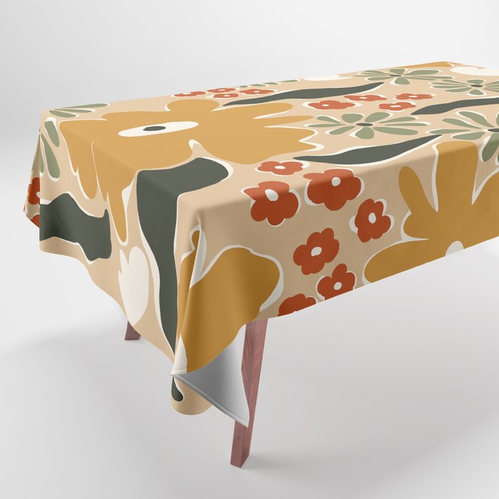 mini mia retro flower  Tablecloth Gallery Image 1