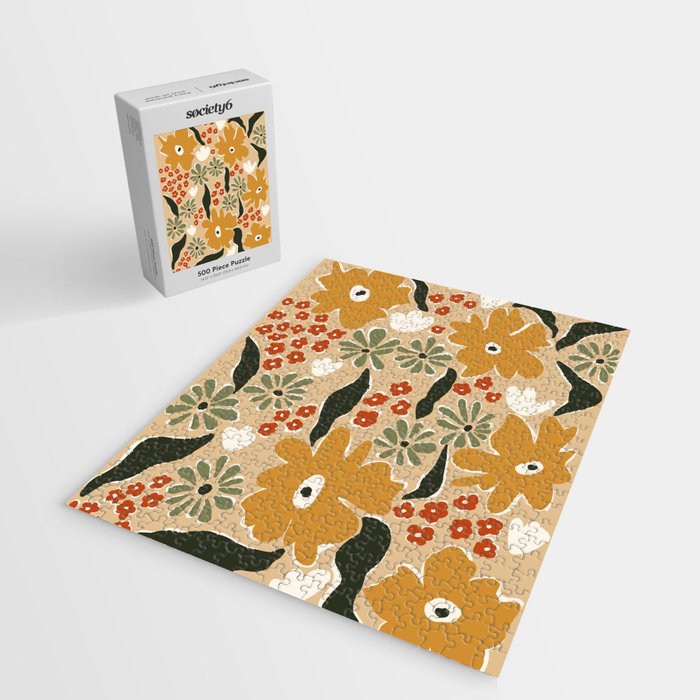 mini mia retro flower  Jigsaw Puzzle Gallery Image 2