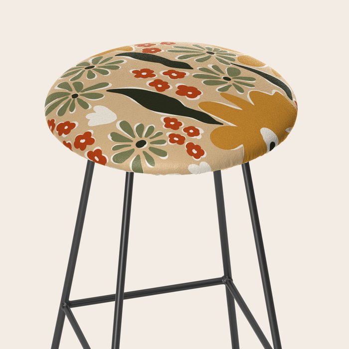 mini mia retro flower  Stool Gallery Image 2