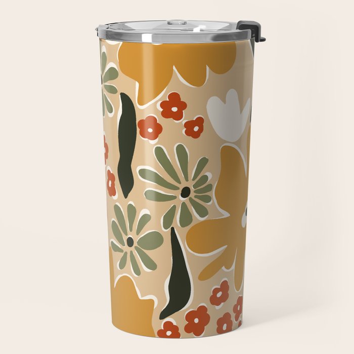mini mia retro flower  Travel Mug Gallery Image 2