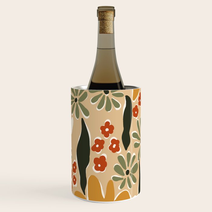 mini mia retro flower  Wine Chiller Gallery Image 1