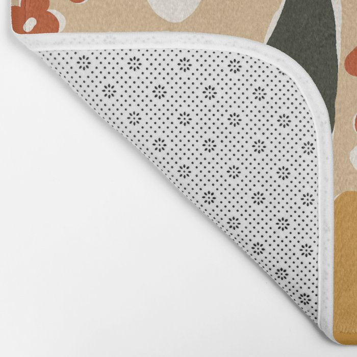 mini mia retro flower  Bath Mat Gallery Image 2