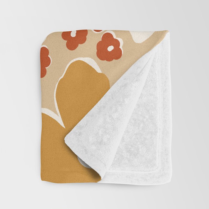 mini mia retro flower  Throw Blanket Gallery Image 3