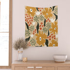 mini mia retro flower  Wall Tapestry Gallery Image 2