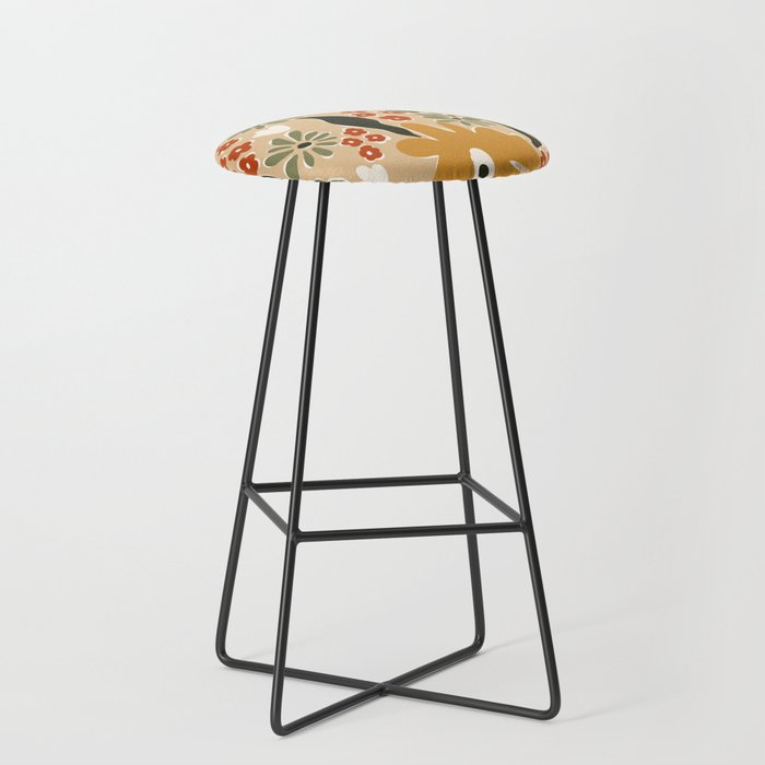 mini mia retro flower  Stool Gallery Image 1