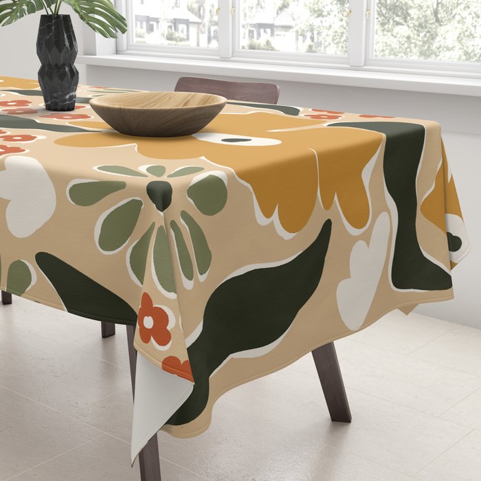 mini mia retro flower  Tablecloth Gallery Image 3