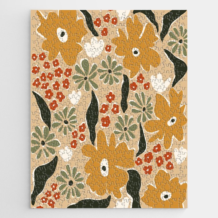 mini mia retro flower  Jigsaw Puzzle Gallery Image 1