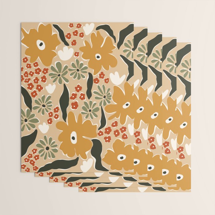 mini mia retro flower  Wrapping Paper Gallery Image 3