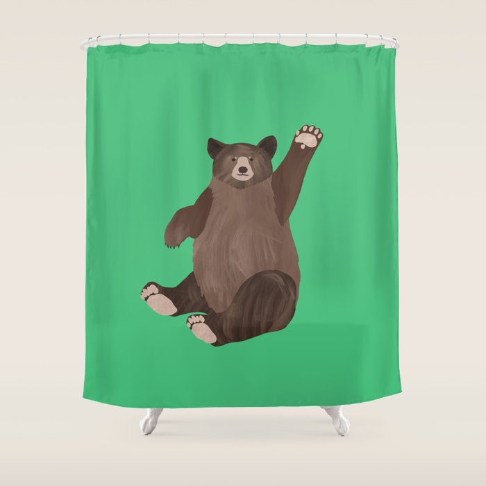 Hello Bear Shower Curtain Gallery Image 1