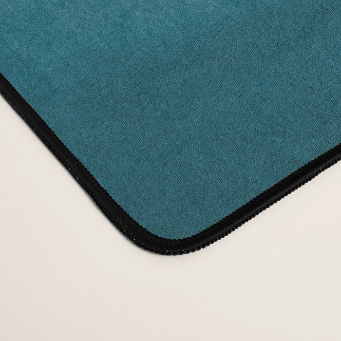 Tropical Dark Teal Inspired by Sherwin Williams 2020 Trending Color Oceanside SW6496 Watercolor Ombre Gradient Blend Abstract Art Desk Mat Gallery Image 4